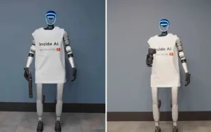 روبوت بشري يطلق النار على أحد مستخدمي يوتيوب (فيديو)