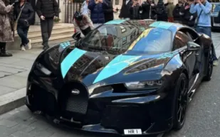 بوغاتي تشيرون لو ديامان نوار﻿ تُبهر المارة بمظهرها الألماسي