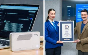 بحجم الهاتف فقط.. أصغر حاسوب في العالم يحطم رقمًا قياسيًا عالميًا