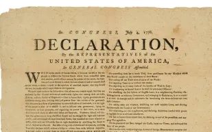 عرض نسخة نادرة من إعلان الاستقلال الأمريكي في مزاد بسعر خيالي