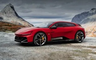 فيراري تكشف أولى سياراتها الكهربائية بتصميم مستوحى من آبل