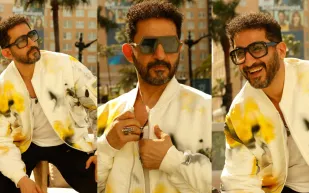 أحمد حلمي يودع الشتاء بإطلالة لافتة من Alexander McQueen