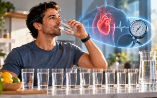 شرب الماء وعلاقته بارتفاع ضغط الدم.. هل توفر 8 أكواب يوميًا وقاية فعلية؟