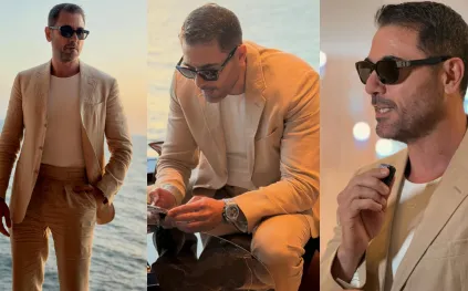 أحمد عز في جدة: أناقة الكتان تلتقي بفخامة Audemars Piguet