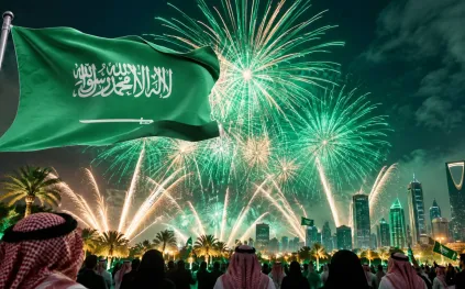 كيف احتفى النجوم العرب باليوم الوطني السعودي 96