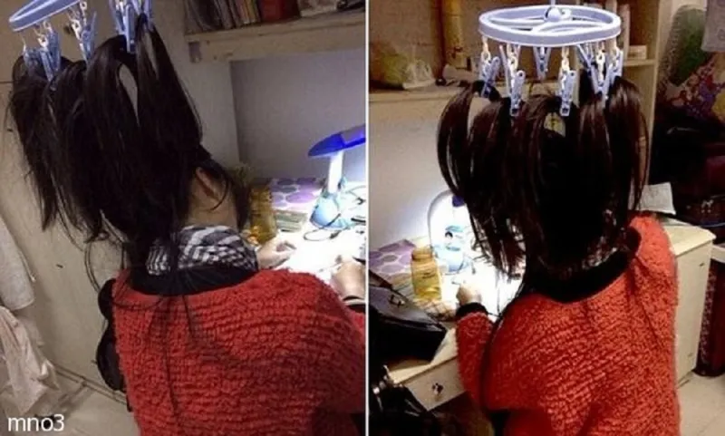 بالصور: طالبات الصين يربطن شعورهن ليذاكرن طوال الليل