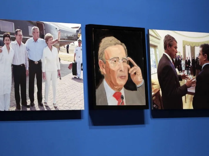 جورج بوش يرسم لوحات "بورتريه" لـ24 من قادة العالم