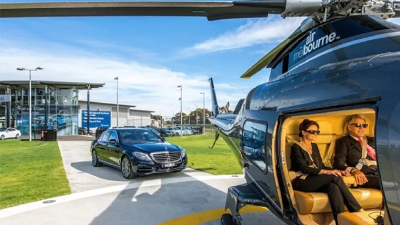 مروحية تاكسي من "مرسيدس بنز" في خدمة الركاب الأثرياء في مطار ملبورن 