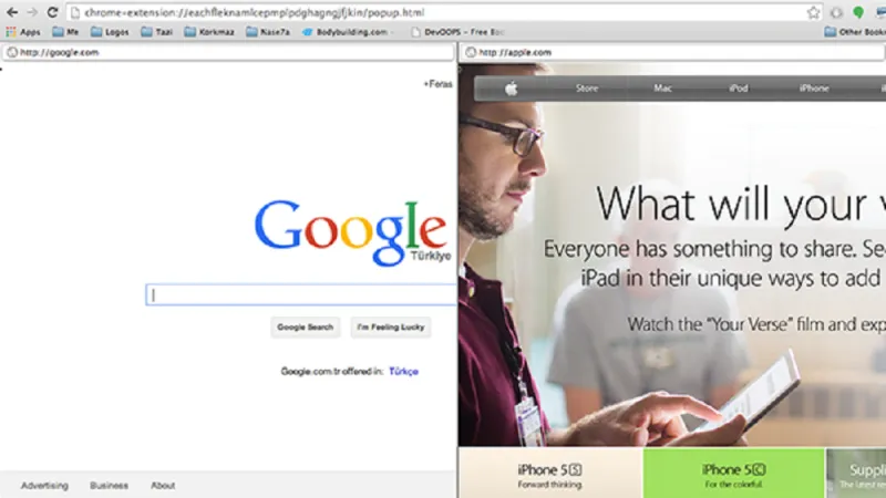 إضافة لتصفح موقعين معاً في نفس الوقت في جوجل كروم