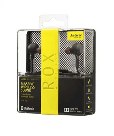 قولوا وداعاً للقابس مع سماعات Jabra Rox™ Wireless سماعات أذن لاسلكية تضمن صوتاً رائعاً