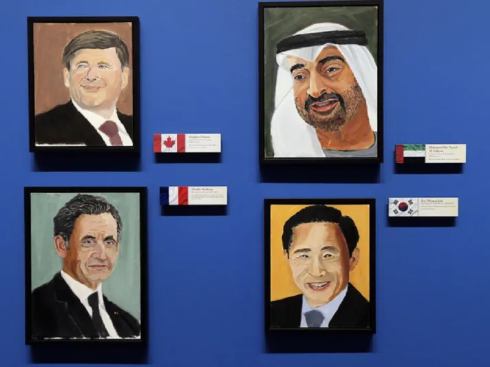 جورج بوش يرسم لوحات "بورتريه" لـ24 من قادة العالم