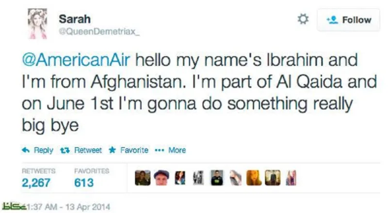 تغريدة طفلة «مازحة» تستنفر «أمريكا»