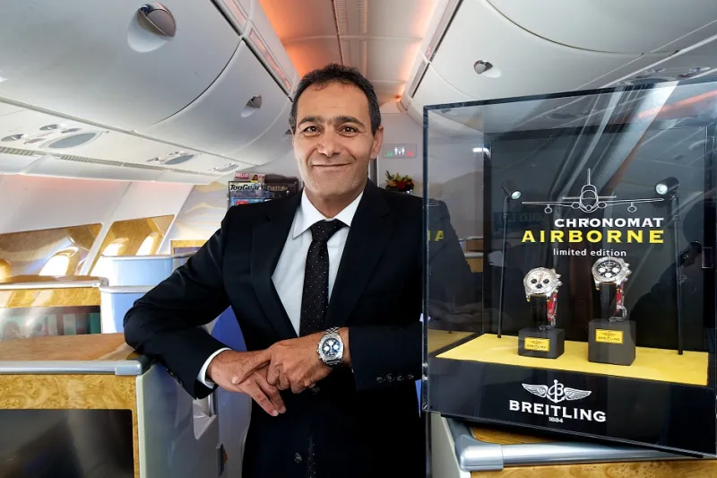 "بريتلينغ" تطلق ساعة "كرونومات إيربورن" على متن إيرباص 