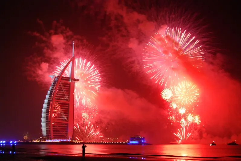 بالفيديو..احتفال دبي برأس السنة يكاد يكون الأروع في العالم!