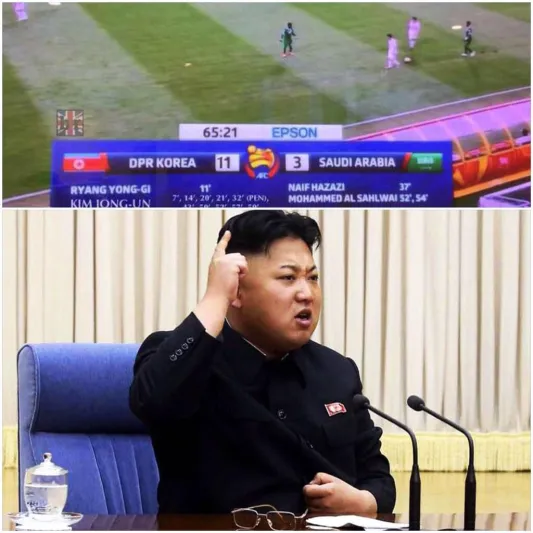تلفزيون كوريا الشمالية يعلن الفوز 11-3 على السعودية