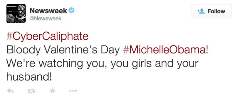 قراصنة داعش تخترق حساب صحيفة نيوزويك على تويتر وتهدد الرئيس الأمريكي