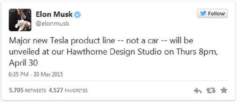 تغريدة بملايين الدولارات من الرئيس التنفيذي لشركة تيسلا