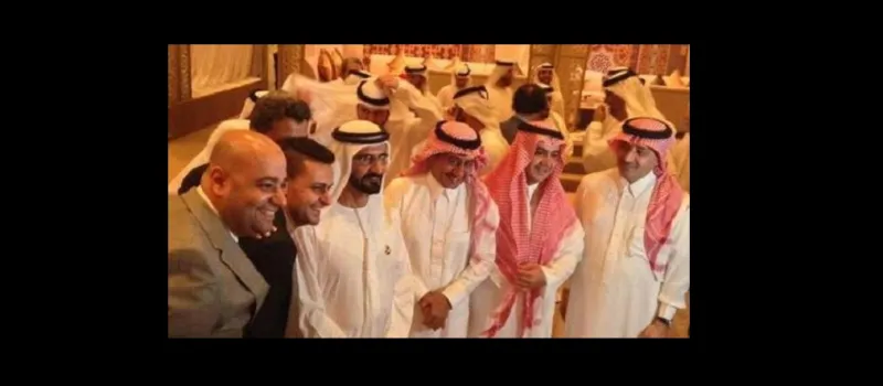 بالصور: الشيخ محمد بن راشد مع رامز جلال وناصر القصبي 