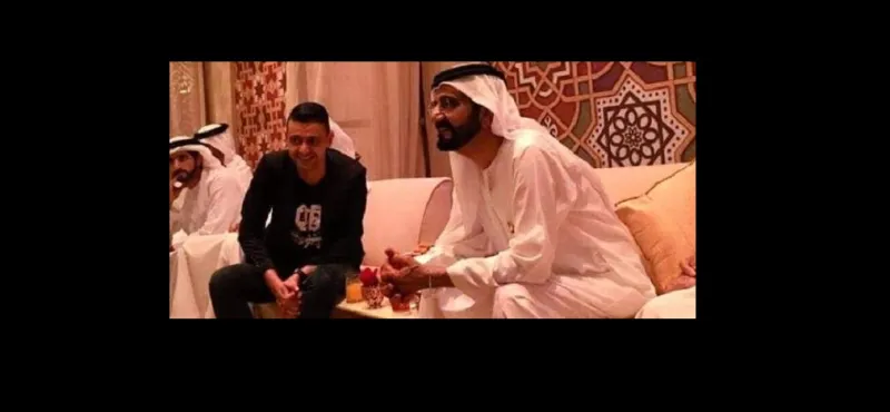 بالصور: الشيخ محمد بن راشد مع رامز جلال وناصر القصبي 