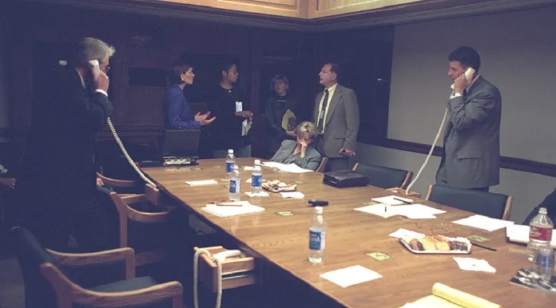 صور للمرة الاولى توضح صدمة الادارة الامريكية بعد 11 سبتمبر