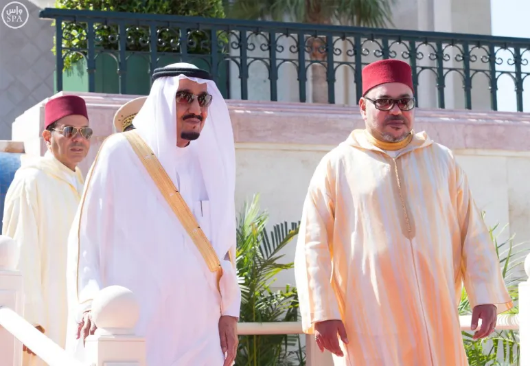 بالصور: خادم الحرمين الشريفين وملك المملكة المغربية في حفل يوم الشباب 