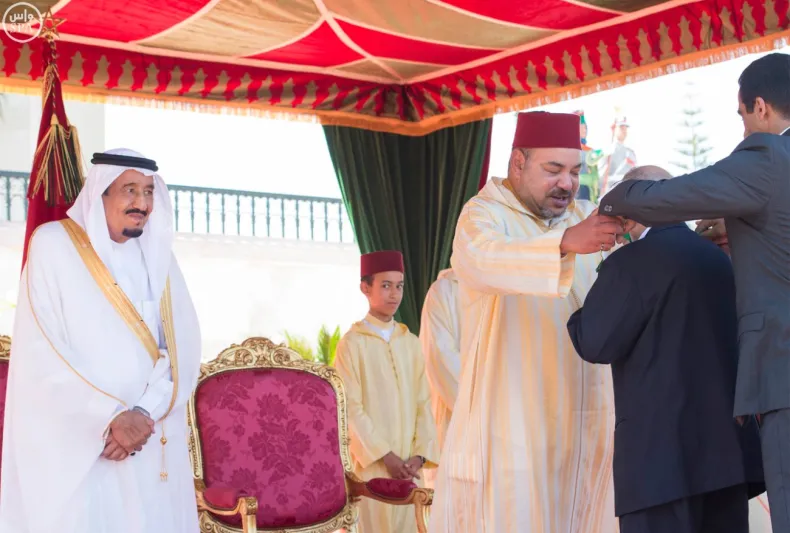 بالصور: خادم الحرمين الشريفين وملك المملكة المغربية في حفل يوم الشباب 