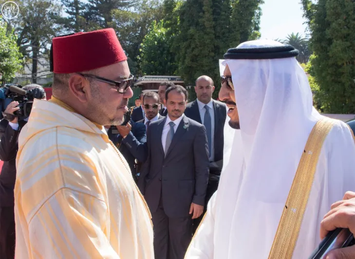 بالصور: خادم الحرمين الشريفين وملك المملكة المغربية في حفل يوم الشباب 