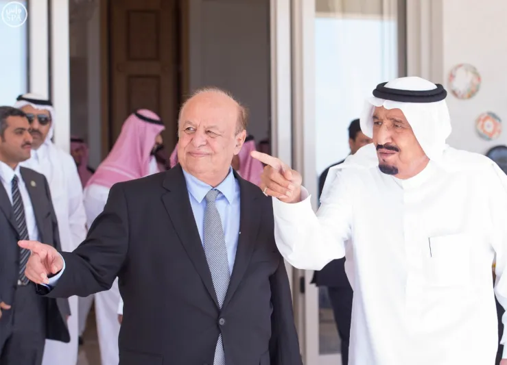 بالصور: خادم الحرمين الشريفين يستضيف الرئيس اليمني 