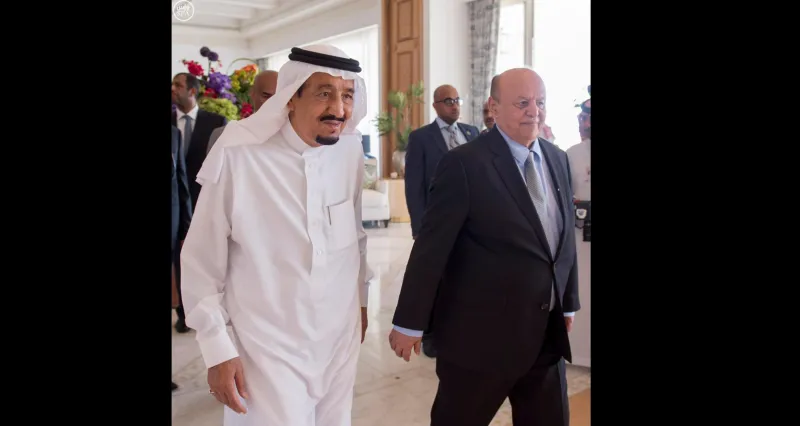 بالصور: خادم الحرمين الشريفين يستضيف الرئيس اليمني 