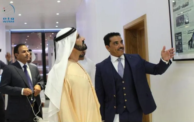 بالصور: زيارة الشيخ محمد بن راشد لمكاتب الشرق الوسط