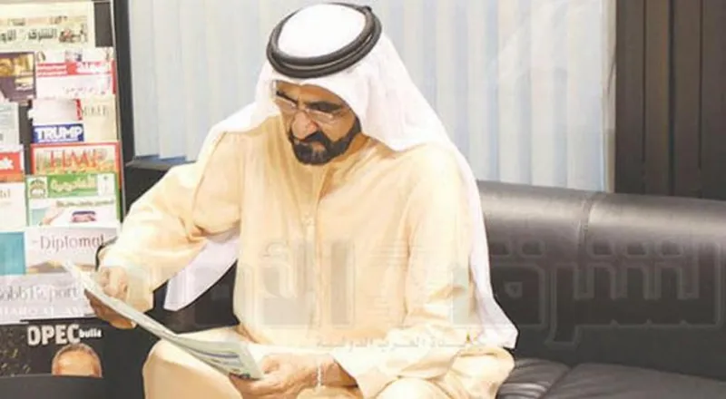 بالصور: زيارة الشيخ محمد بن راشد لمكاتب الشرق الوسط