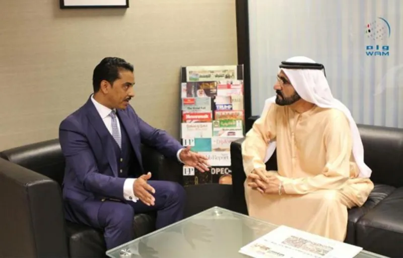 بالصور: زيارة الشيخ محمد بن راشد لمكاتب الشرق الوسط