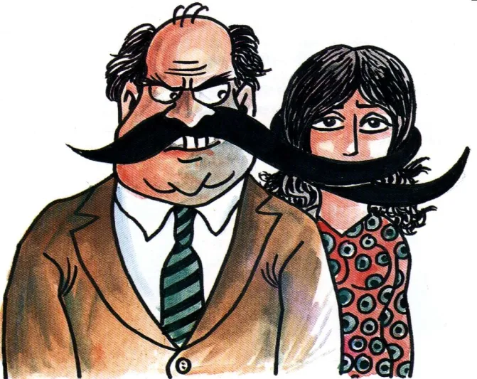 شوارب زوجها دفعتها الى الطلاق