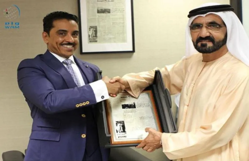 بالصور: زيارة الشيخ محمد بن راشد لمكاتب الشرق الوسط