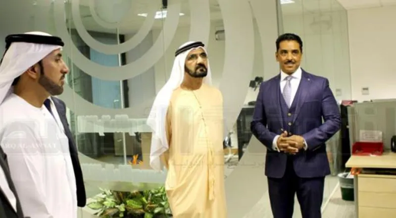 بالصور: زيارة الشيخ محمد بن راشد لمكاتب الشرق الوسط