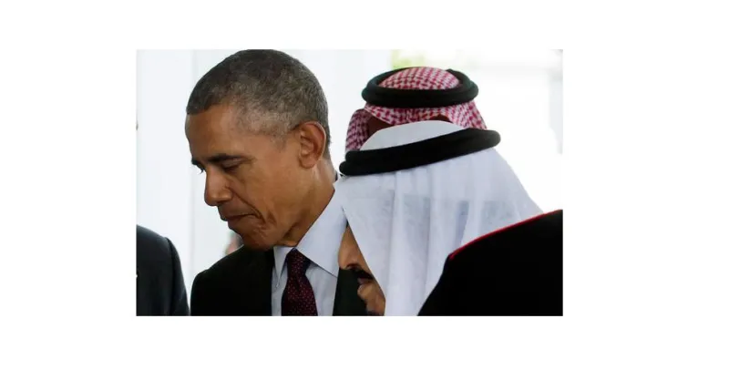 بالصور: الملك سلمان يلتقي الرئيس الأمريكي 