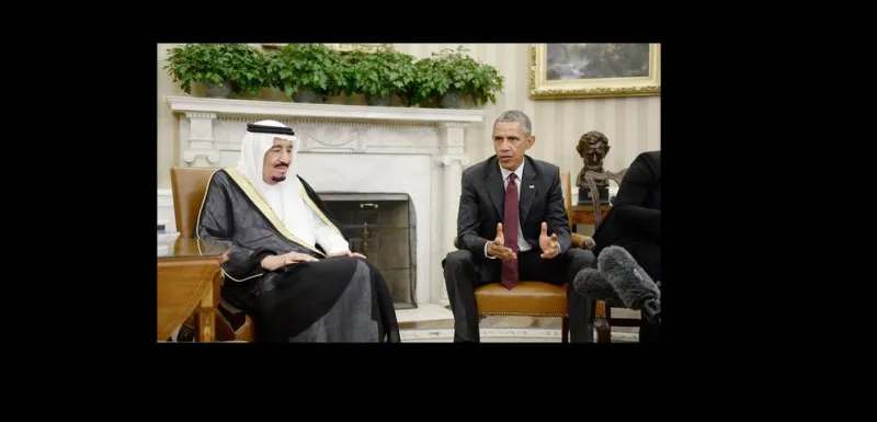 بالصور: الملك سلمان يلتقي الرئيس الأمريكي 
