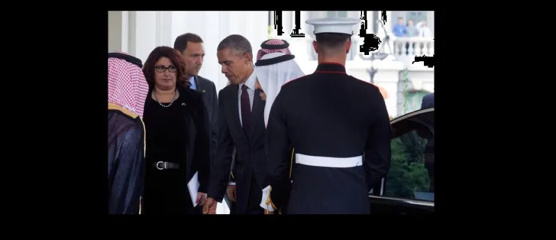 بالصور: الملك سلمان يلتقي الرئيس الأمريكي 