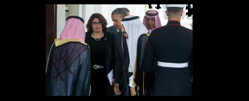 بالصور: الملك سلمان يلتقي الرئيس الأمريكي 