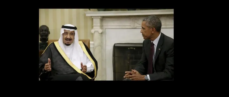 بالصور: الملك سلمان يلتقي الرئيس الأمريكي 