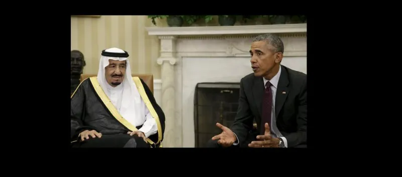 بالصور: الملك سلمان يلتقي الرئيس الأمريكي 