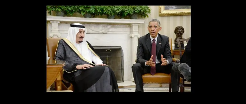 بالصور: الملك سلمان يلتقي الرئيس الأمريكي 