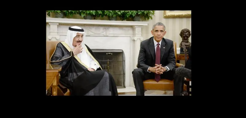 بالصور: الملك سلمان يلتقي الرئيس الأمريكي 