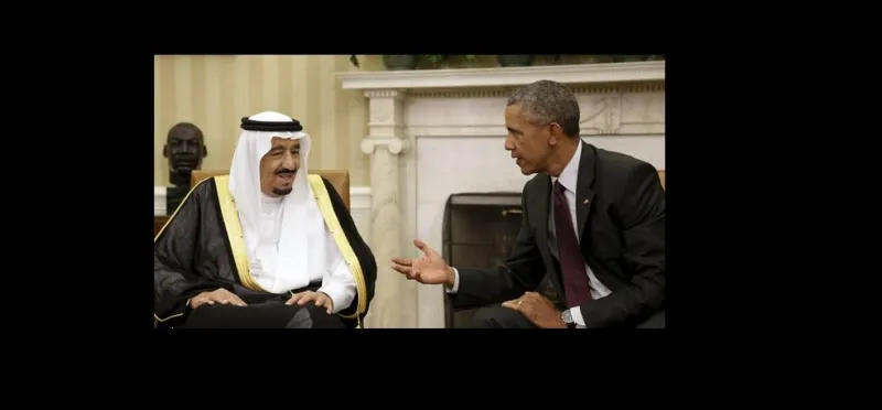 بالصور: الملك سلمان يلتقي الرئيس الأمريكي 