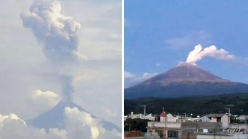 بركانان ينشطان معاً في المكسيك 