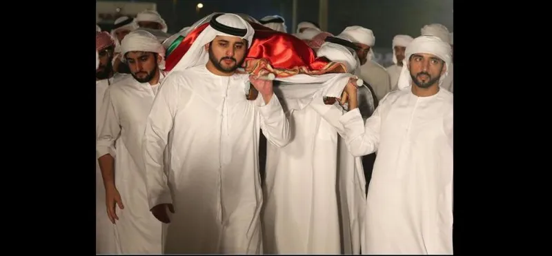 بالصور: تشييع جثمان الشيخ راشد بن محمد أل مكتوم 