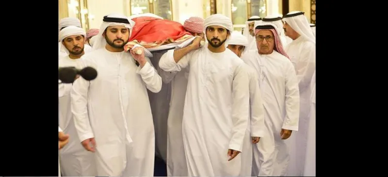 بالصور: تشييع جثمان الشيخ راشد بن محمد أل مكتوم 