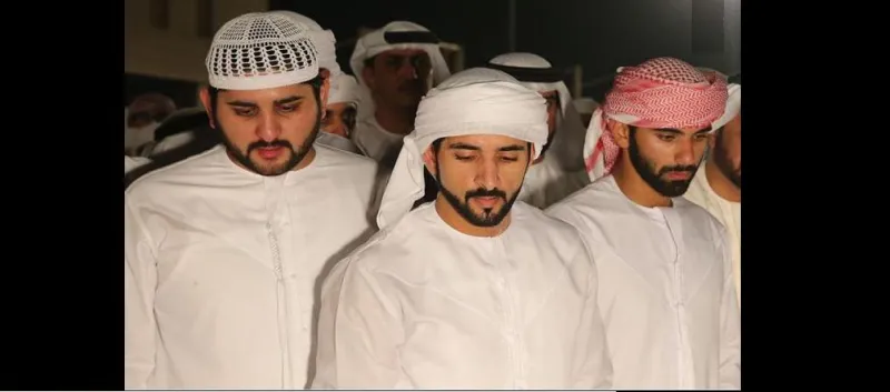 بالصور: تشييع جثمان الشيخ راشد بن محمد أل مكتوم 