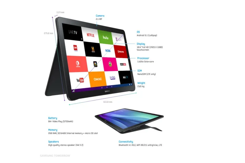 سامسونج تعلن رسميا عن حاسبها اللوحي الضخم Galaxy View سامسونج تعلن رسميا عن حاسبها اللوحي الضخم Galaxy View