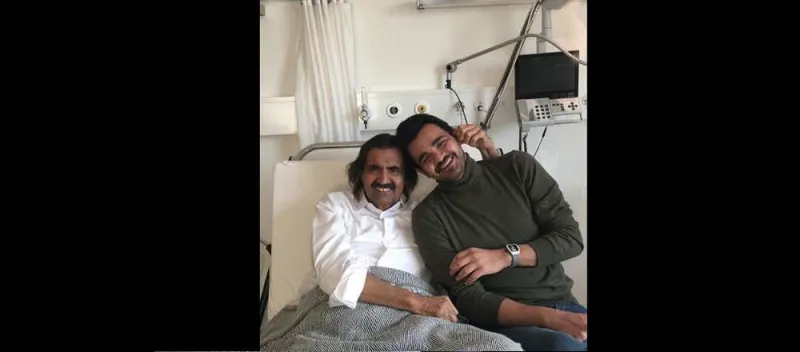 بالصور الأمير حمد بن خليفة بعد الجراحة بالمشفى 